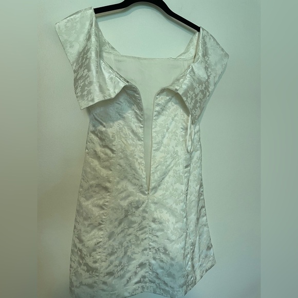 BHLDN White Mini floral Dress Bridal - Picture 10 of 13